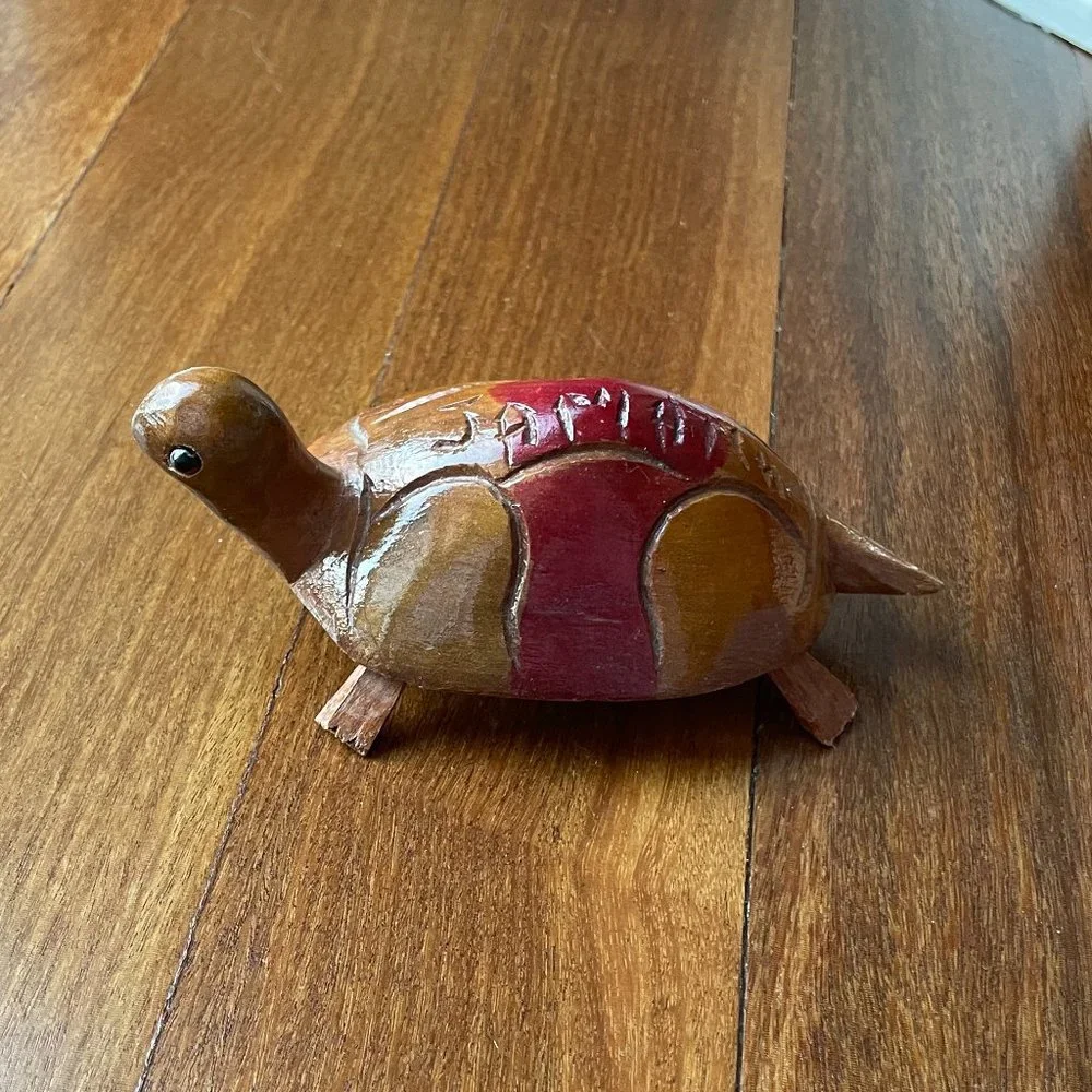Hand crafted Wood Jamaica Turtle Souvenir